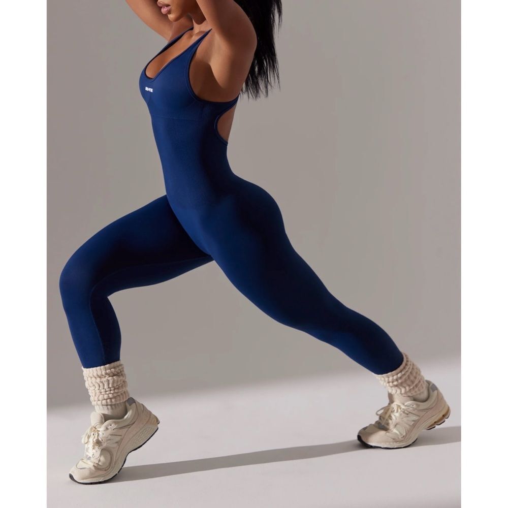 BO + TEE Full Length Cut-Out Jumpsuit in Navy